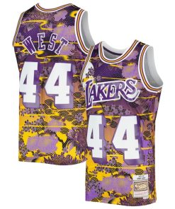 Jerry West Los Angeles Lakers 1971/72 Hardwood Classics Lunar New Year Swingman Jersey - Purple