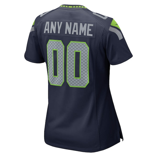 Seattle Seahawks Nike Women's Custom Game Jersey - College Navy - Image 3