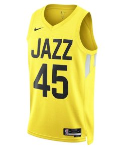 Alternative view of Donovan Mitchell Utah Jazz Nike Unisex Swingman Jersey - Icon Edition - Gold