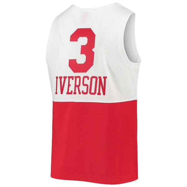 Allen Iverson Philadelphia 76ers 2003/2004 Hardwood Classics Swingman Jersey - White/Red - Image 4