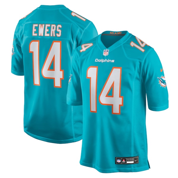 Quinn Ewers Miami Dolphins Nike Team Game Jersey - Aqua
