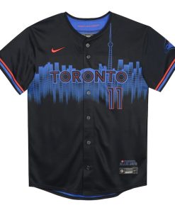 Alternative view of Bo Bichette Toronto Blue Jays Nike Preschool 2024 City Connect Limited Player Jersey - Navy