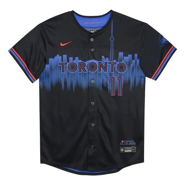Bo Bichette Toronto Blue Jays Nike Preschool 2024 City Connect Limited Player Jersey - Navy - Image 2