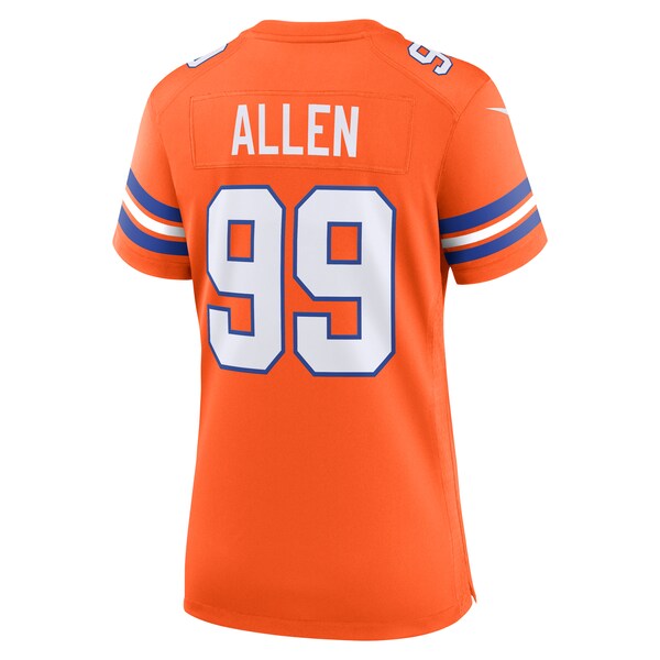 Zach Allen Denver Broncos Nike Women's Mile High Collection 1977 Throwback Player Game Jersey - Orange - Image 3