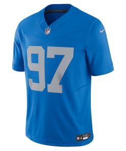Alternative view of Aidan Hutchinson Detroit Lions Nike Vapor F.U.S.E. Alternate Limited Jersey - Blue