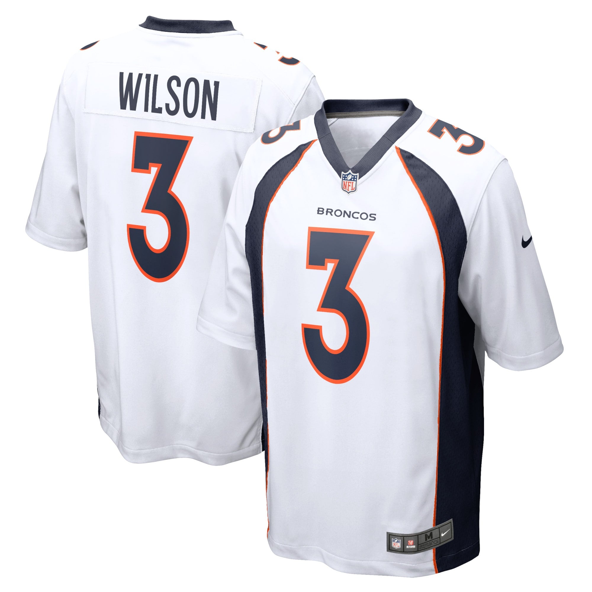 Russell Wilson Denver Broncos Nike Youth Game Jersey - Orange/Navy/White - Image 8
