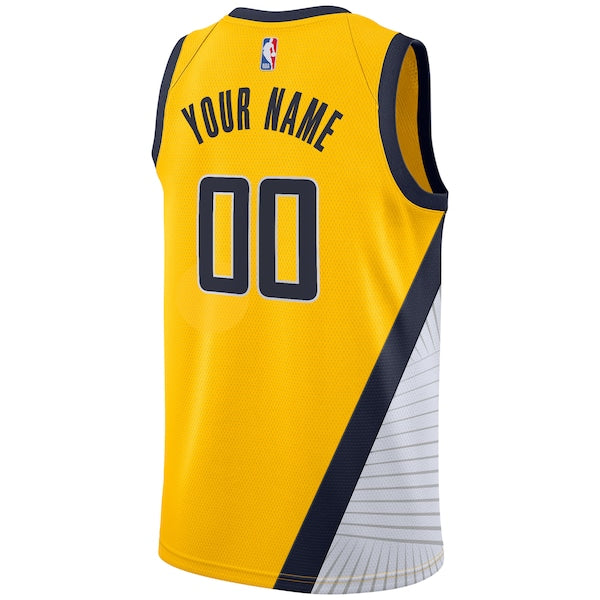 Indiana Pacers Nike 2019/20 Custom Swingman Jersey Yellow - Statement Edition - Image 3