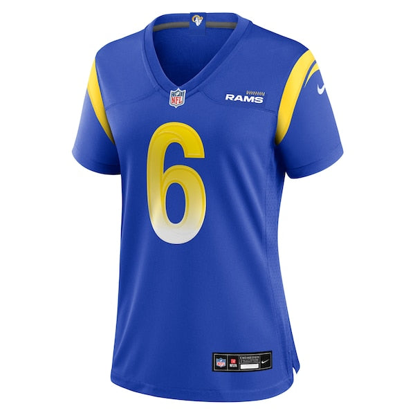 Nick Hampton Los Angeles Rams Nike Women's Team Game Jersey - Royal - Image 2