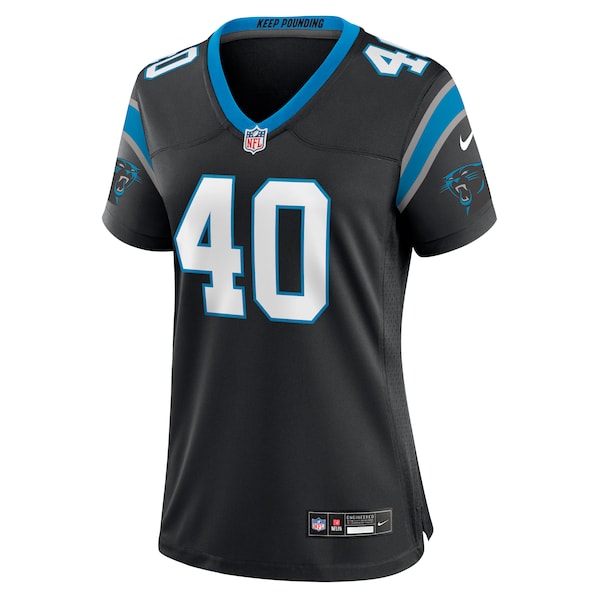 Deion Jones Carolina Panthers Nike Women's Game Jersey - Black - Image 2