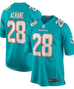 Devon Achane Miami Dolphins Nike Player Game Jersey - Aqua/White
