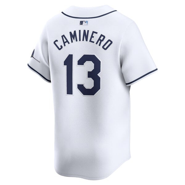 Junior Caminero Tampa Bay Rays Nike Youth Home Limited Player Jersey - White - Image 3