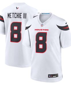 Alternative view of John Metchie III Houston Texans Nike Alternate Game Jersey -  Red/White/Navy