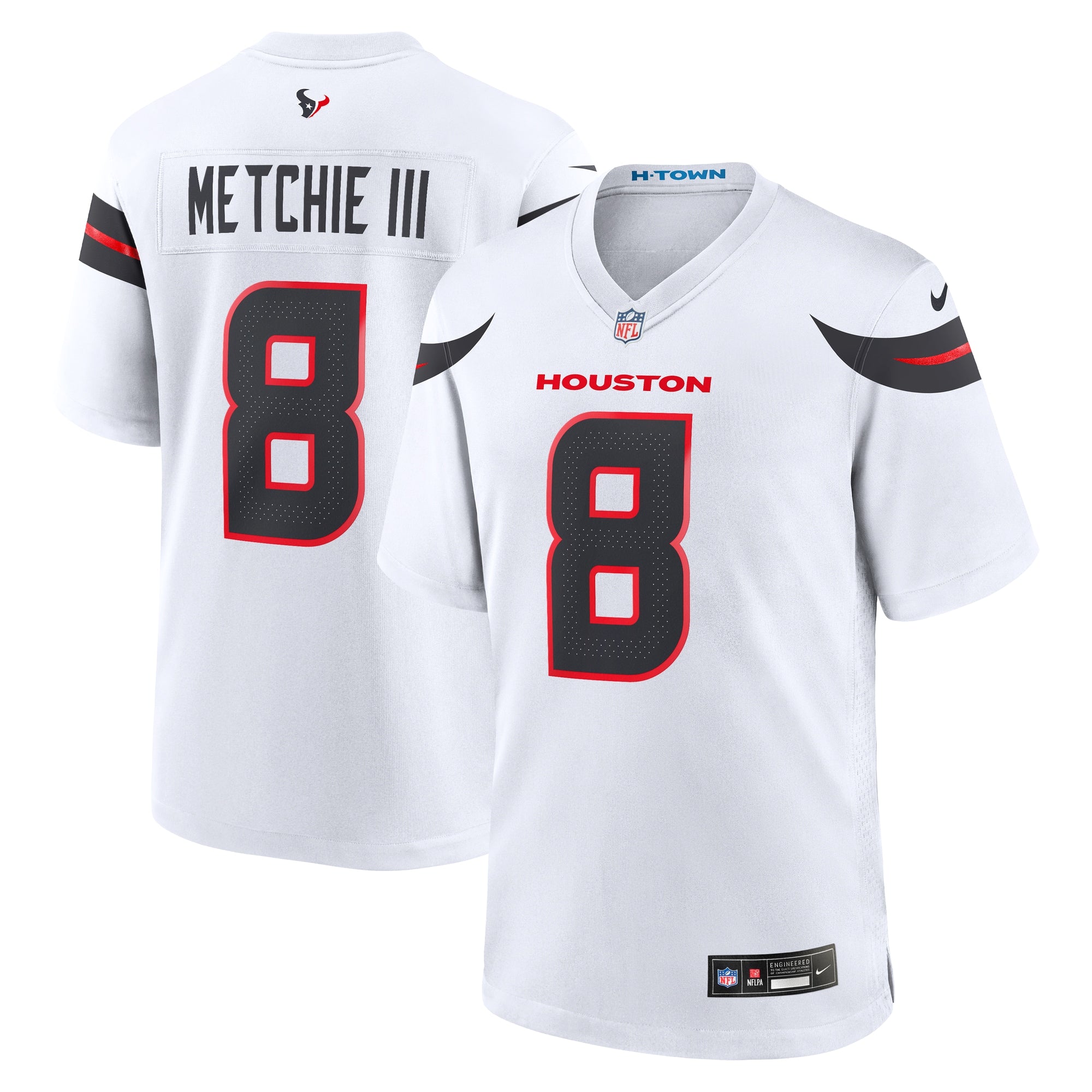 John Metchie III Houston Texans Nike Alternate Game Jersey - Red/White/Navy - Image 2
