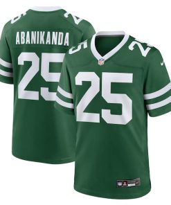 Israel Abanikanda New York Jets Nike Team Game Jersey - Legacy Green