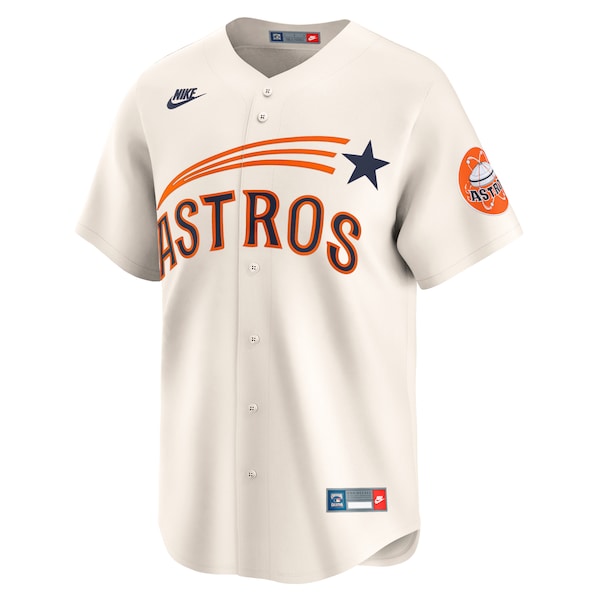 Houston Astros Nike Cooperstown Collection Limited Jersey - Cream - Image 2