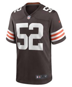 Alternative view of Dawson Deaton Cleveland Browns Nike Game Player Jersey - Brown