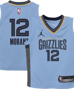 Ja Morant Memphis Grizzlies Jordan Brand Preschool 2022/23 Statement Edition Jersey - Light Blue