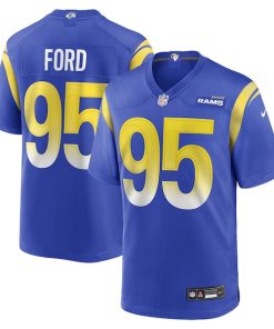 Alternative view of Poona Ford Los Angeles Rams Nike Team Game Jersey -  Royal