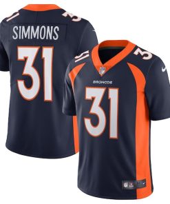Justin Simmons Denver Broncos Nike Alternate Vapor Limited Jersey - Navy
