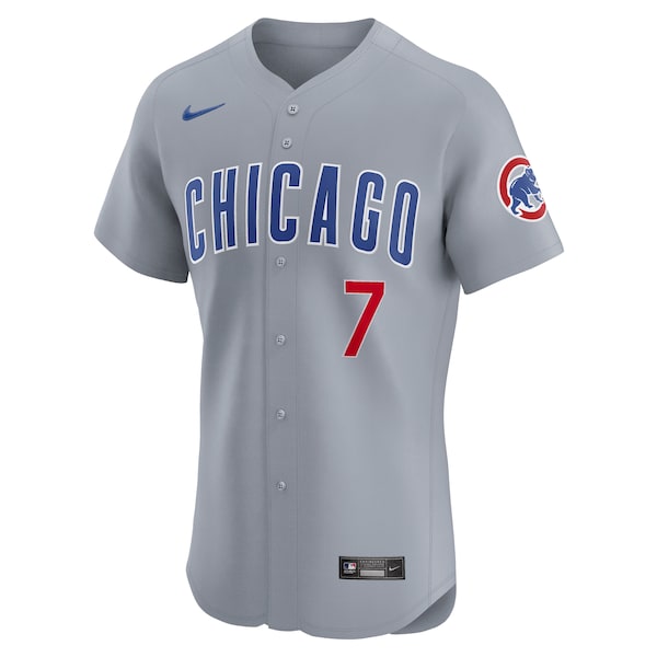 Dansby Swanson Chicago Cubs Nike Road Elite Player Jersey - Gray - Image 2