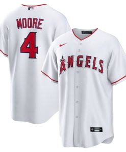 Christian Moore Los Angeles Angels Nike Home Replica Jersey - White