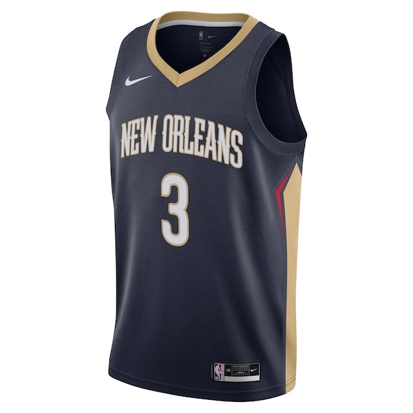 C.J. McCollum New Orleans Pelicans Nike Swingman Jersey - Icon Edition - Navy - Image 2