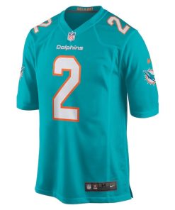Alternative view of Bradley Chubb Miami Dolphins Nike Game Player Jersey - Aqua
