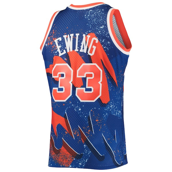 Patrick Ewing New York Knicks Hardwood Classics 1991/92 Hyper Hoops Swingman Jersey - Blue - Image 3