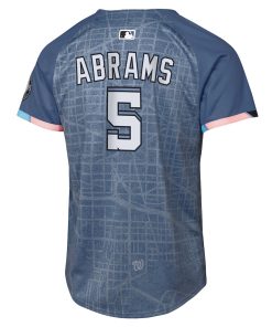 Alternative view of CJ Abrams Washington Nationals Nike Youth City Connect 2025 Limited Jersey - Blue