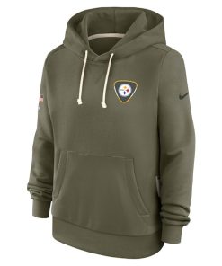 Alternative view of Pittsburgh Steelers Nike Women's 2025 Salute to Service Sideline Standard Issue Dri-FIT Hoodie - Olive
