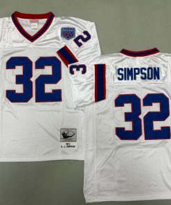 O.J. Simpson Buffalo Bills Authentic Throwback Retired Player Jersey