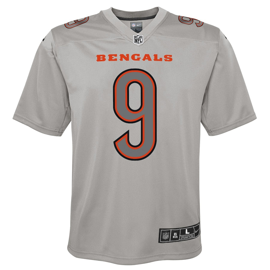 Joe Burrow Cincinnati Bengals Nike Youth Atmosphere Game Jersey - Gray - Image 2