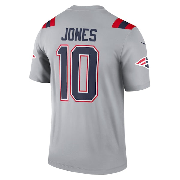Mac Jones New England Patriots Nike Inverted Legend Jersey - Gray - Image 3