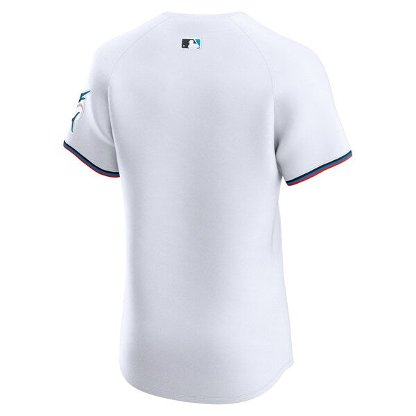 Miami Marlins Nike Home Elite Jersey - White - Image 3