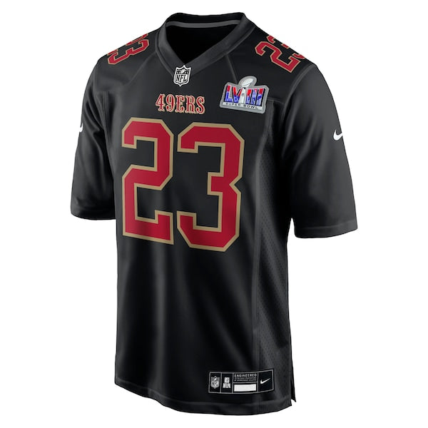 Christian McCaffrey San Francisco 49ers Nike Super Bowl LVIII Carbon Fashion Game Player Jersey - Black - Image 2