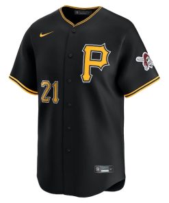 Alternative view of Roberto Clemente Pittsburgh Pirates Nike Alternate Limited Jersey?¨C Black