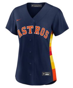 Alternative view of Houston Astros Nike Women's Alternate Replica Player Jersey - Navy