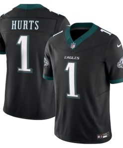 Alternative view of Jalen Hurts Philadelphia Eagles Nike Alternate Vapor F.U.S.E. Limited Jersey - Black