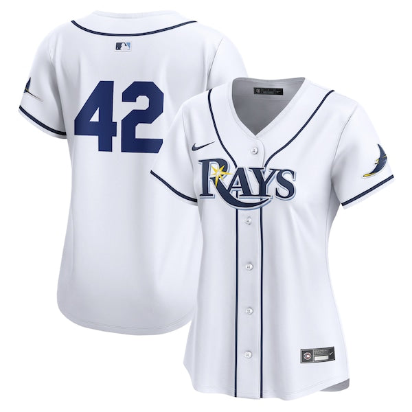 Tampa Bay Rays Nike Women's 2024 Jackie Robinson Day Home Limited Jersey?ยจC White
