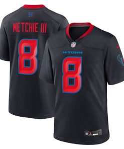 Alternative view of John Metchie III Houston Texans Nike 2nd Alternate Game Jersey -  Navy