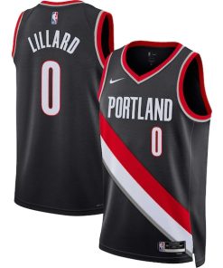 Damian Lillard Portland Trail Blazers Nike Unisex Swingman Jersey - Icon Edition - Black/White