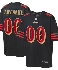 San Francisco 49ers Nike Youth 2025 Rivalries Collection Custom Game Jersey - Black/Red
