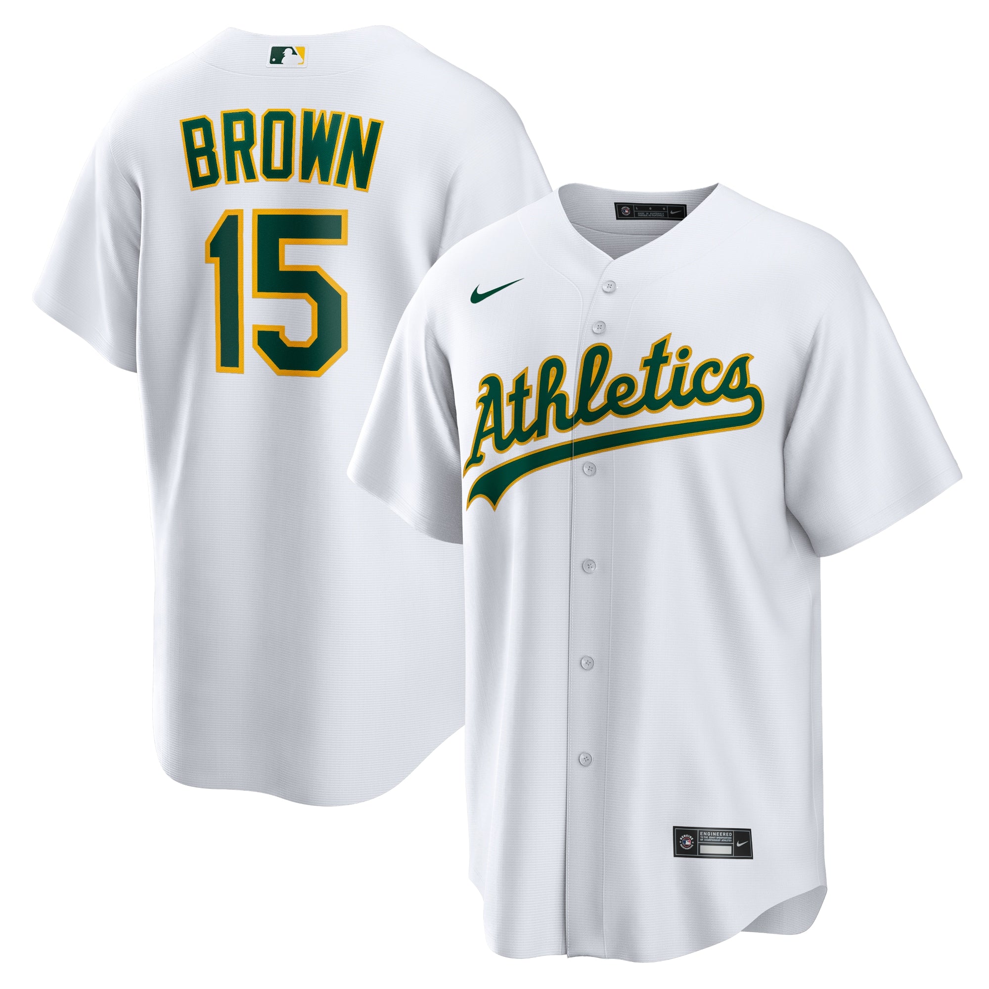 Seth Brown Oakland Athletics Nike Alternate Replica Jersey - Kelly Green/White - Image 6