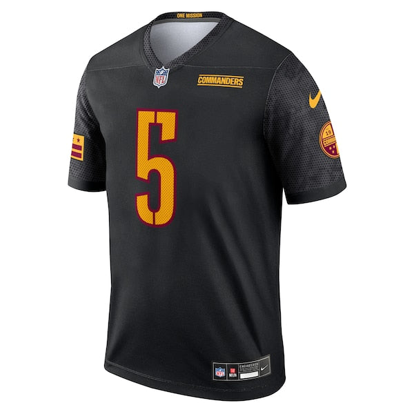 Jayden Daniels Washington Commanders Nike Alternate Legend Player Performance Top - Black/Burgundy - Image 3