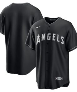 Los Angeles Angels Nike Lights Out Replica Jersey - Black