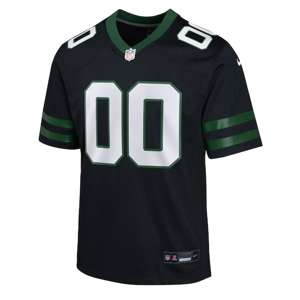 New York Jets Nike Youth Alternate Custom Game Jersey - Legacy Black - Image 2