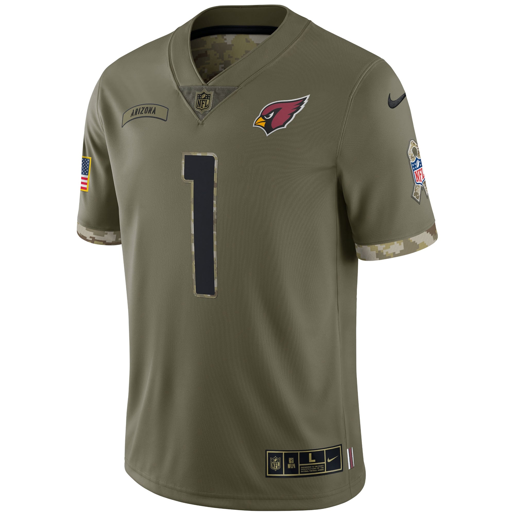 Kyler Murray Arizona Cardinals Nike 2022 Salute To Service Limited Jersey - Olive - Image 2