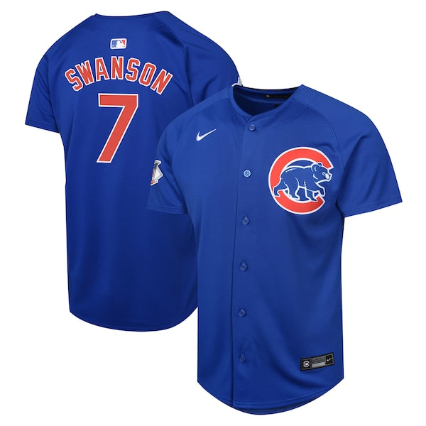 Dansby Swanson Chicago Cubs Nike Youth Alternate Limited Player Jersey?ยจC Royal