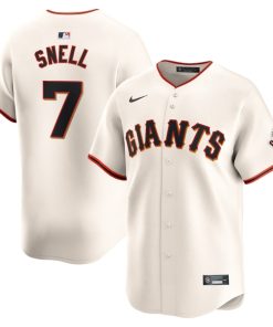 Alternative view of Blake Snell San Francisco Giants Nike Home Limited Jersey - Cream/Gray