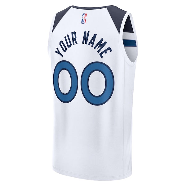Minnesota Timberwolves Fastbreak Custom Jersey - Association Edition - White - Image 3